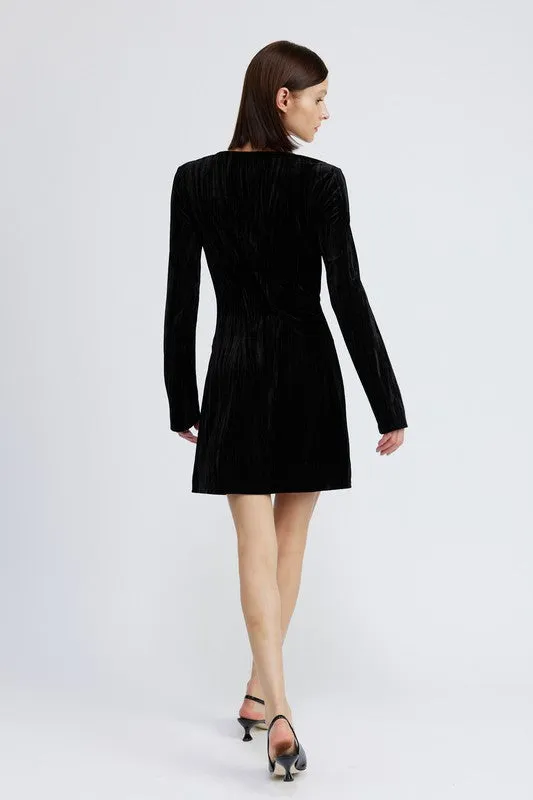 Emory Park LONG SLEEVE MINI SUEDE DRESS