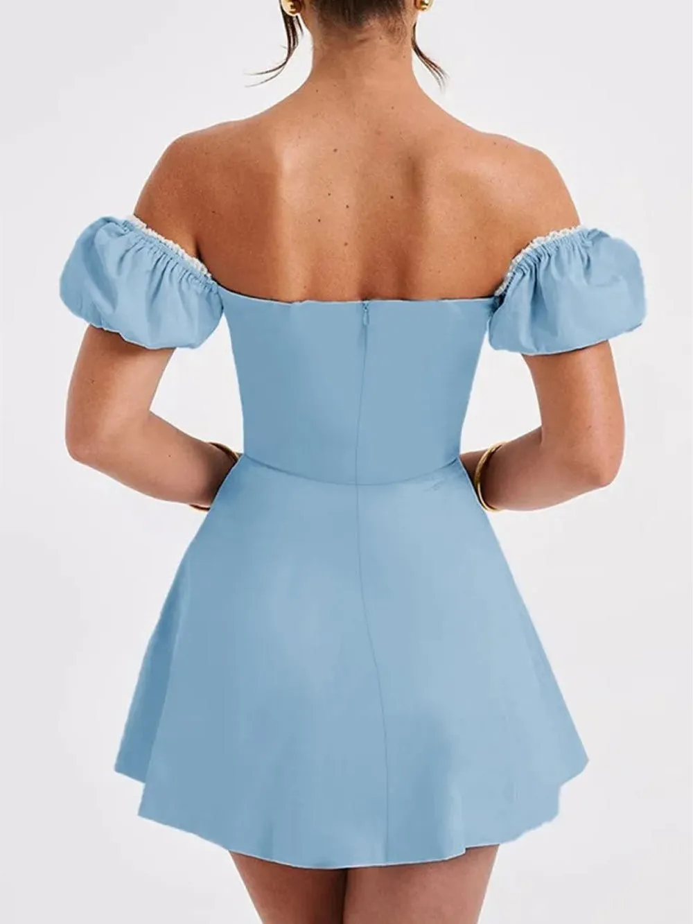 Erin Off Shoulder Backless Mini Dress