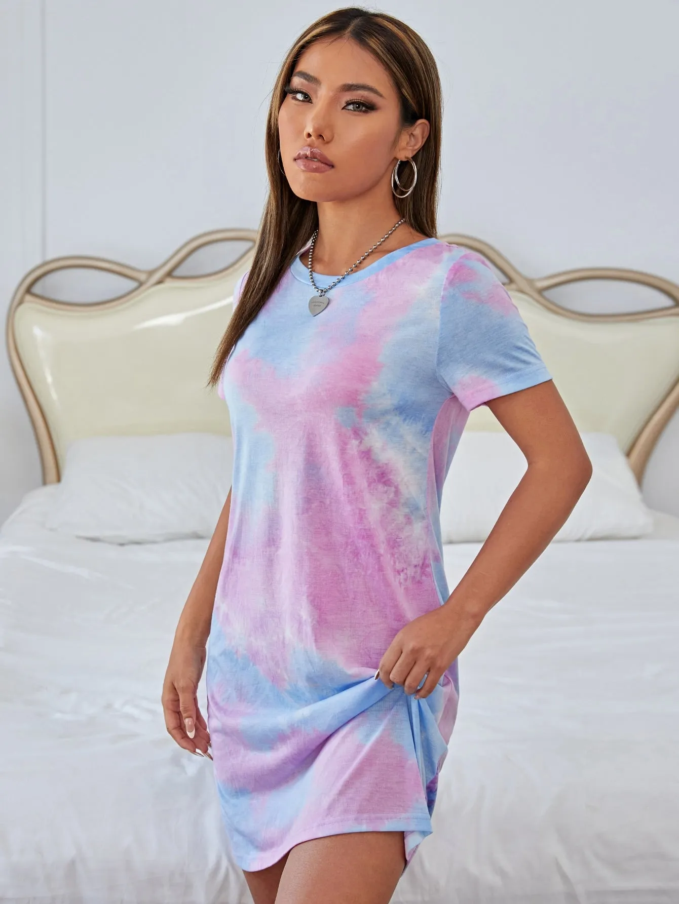 Essnce Tie Dye Tee Dress