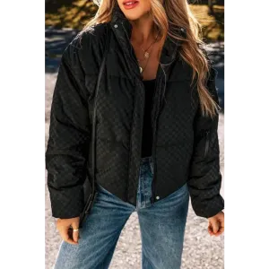 Experience Timeless Luxury Fashion with the Cozy Checkered Turtleneck Coat