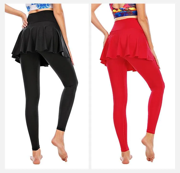 FashionSierra - Women's skirt yoga pants high waist elastic strech yoga pants