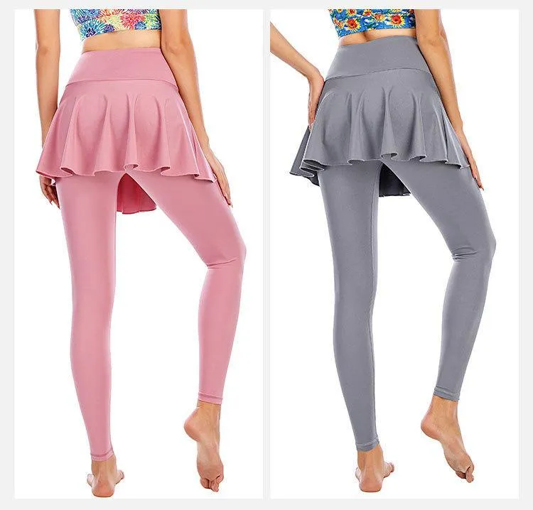 FashionSierra - Women's skirt yoga pants high waist elastic strech yoga pants