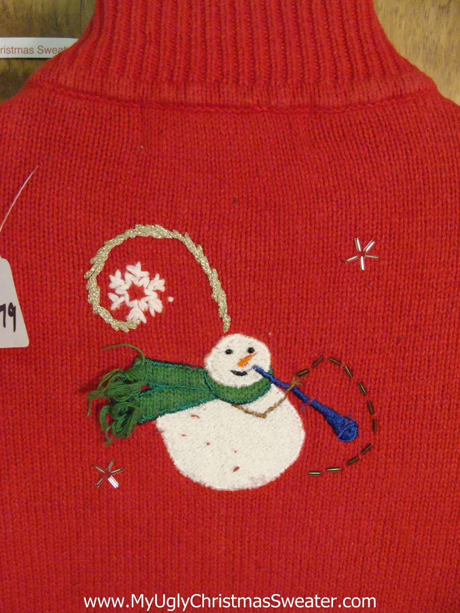 Floating Strange Snowmen Light Up Ugly Xmas Sweater