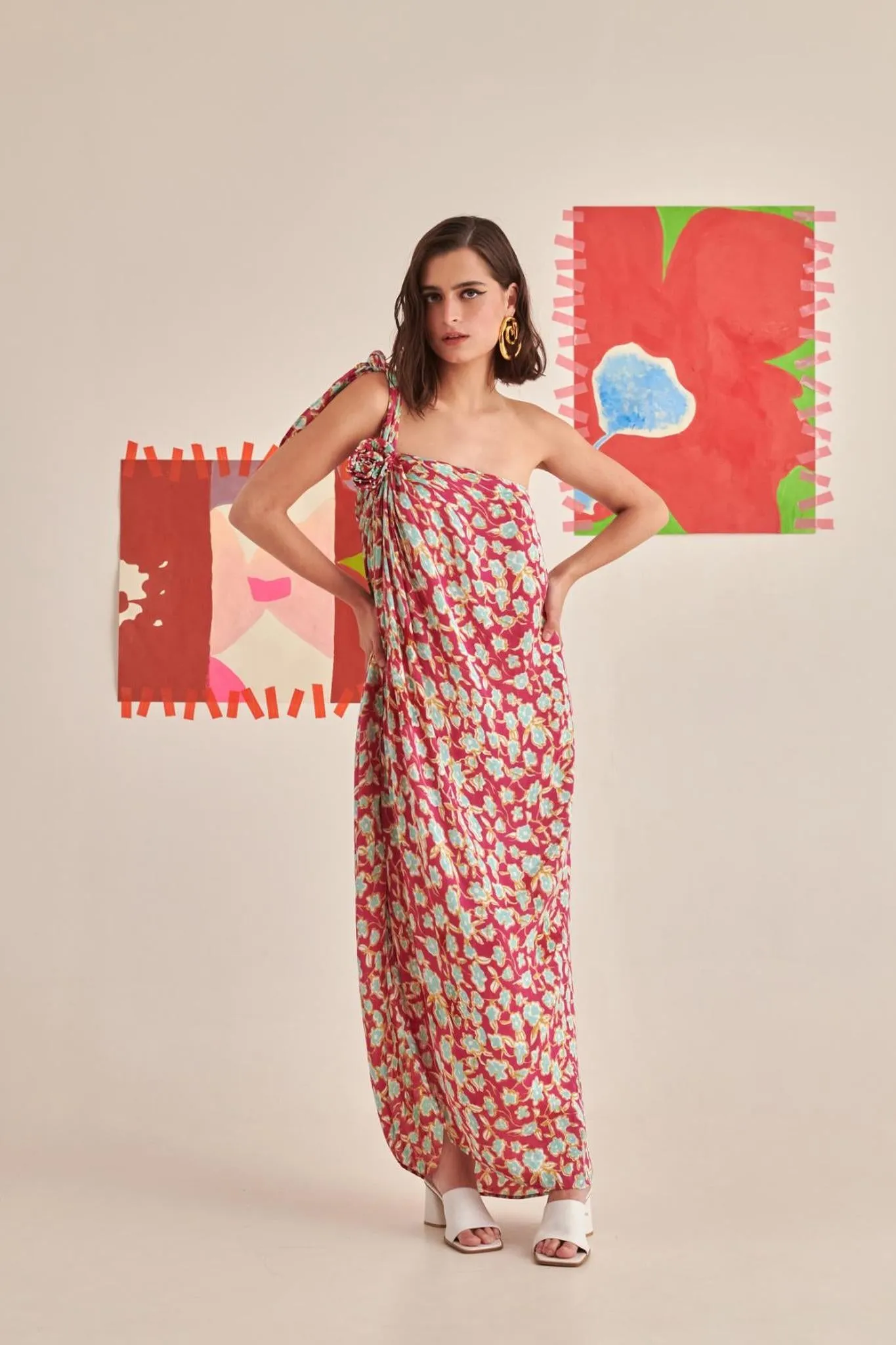 Floral Halter Neck Dress