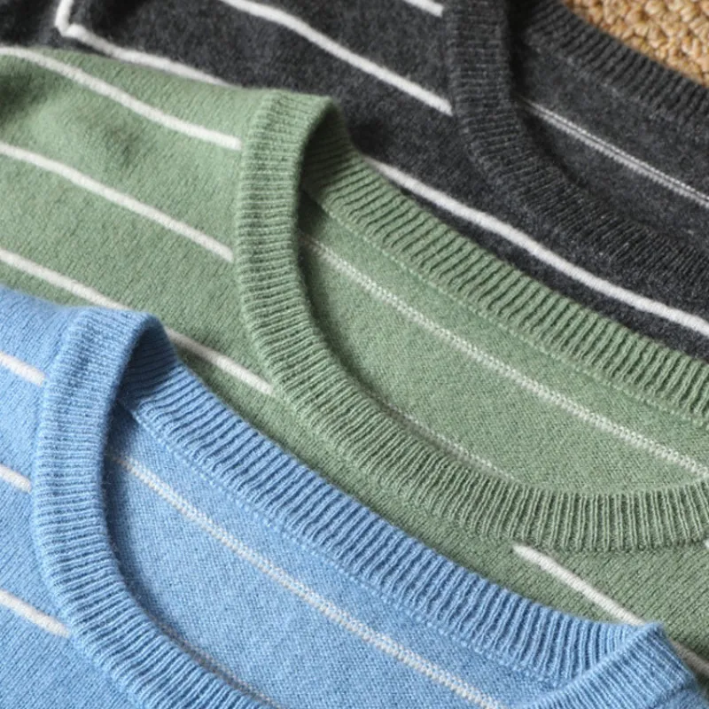 Franco Bianchi Striped Fine Wool Sweater
