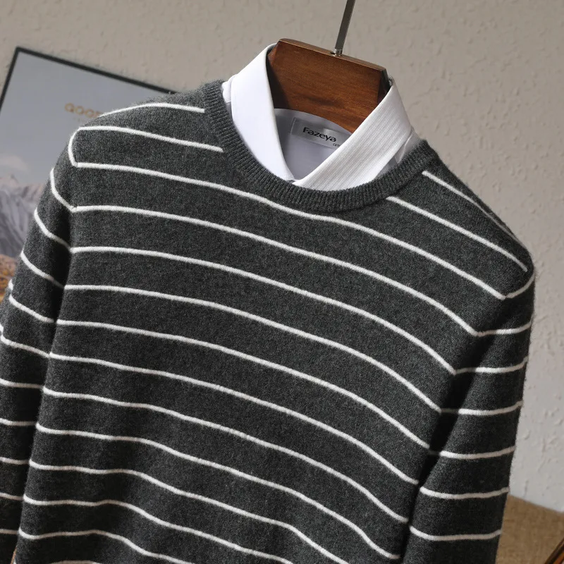 Franco Bianchi Striped Fine Wool Sweater