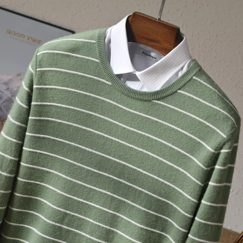 Franco Bianchi Striped Fine Wool Sweater