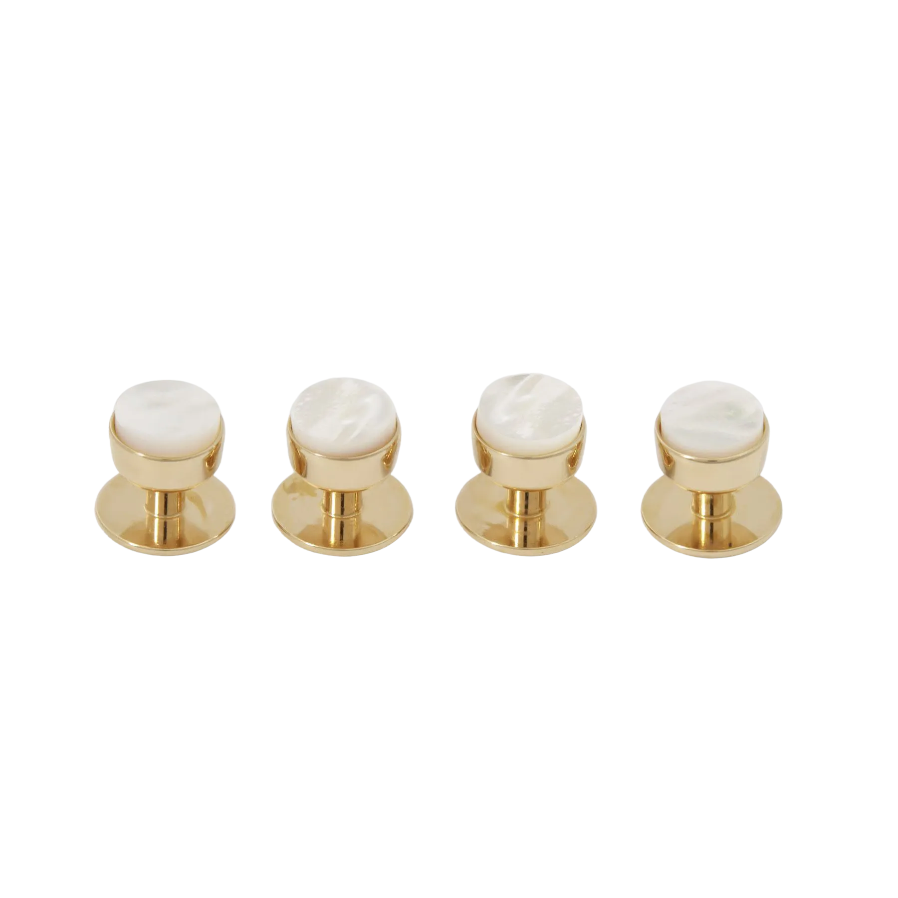 Gold Plated Mother of Pearl Bow Stud Set