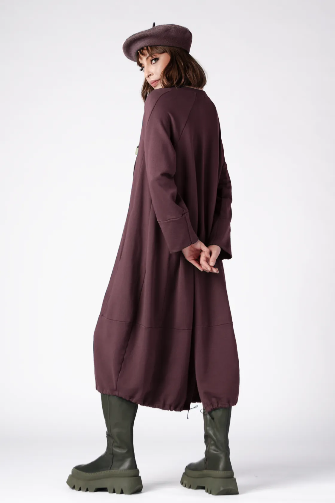 GRIZAS Guernsey Dress in Mauve Jersey