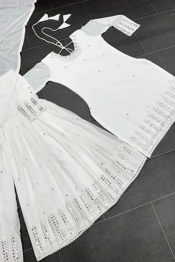 Holi Special White Sharara Suit Design 2023