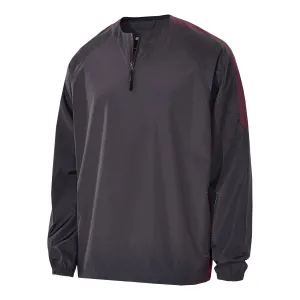 Holloway Men's Carbon/Maroon Bionic Quarter Zip Pullover