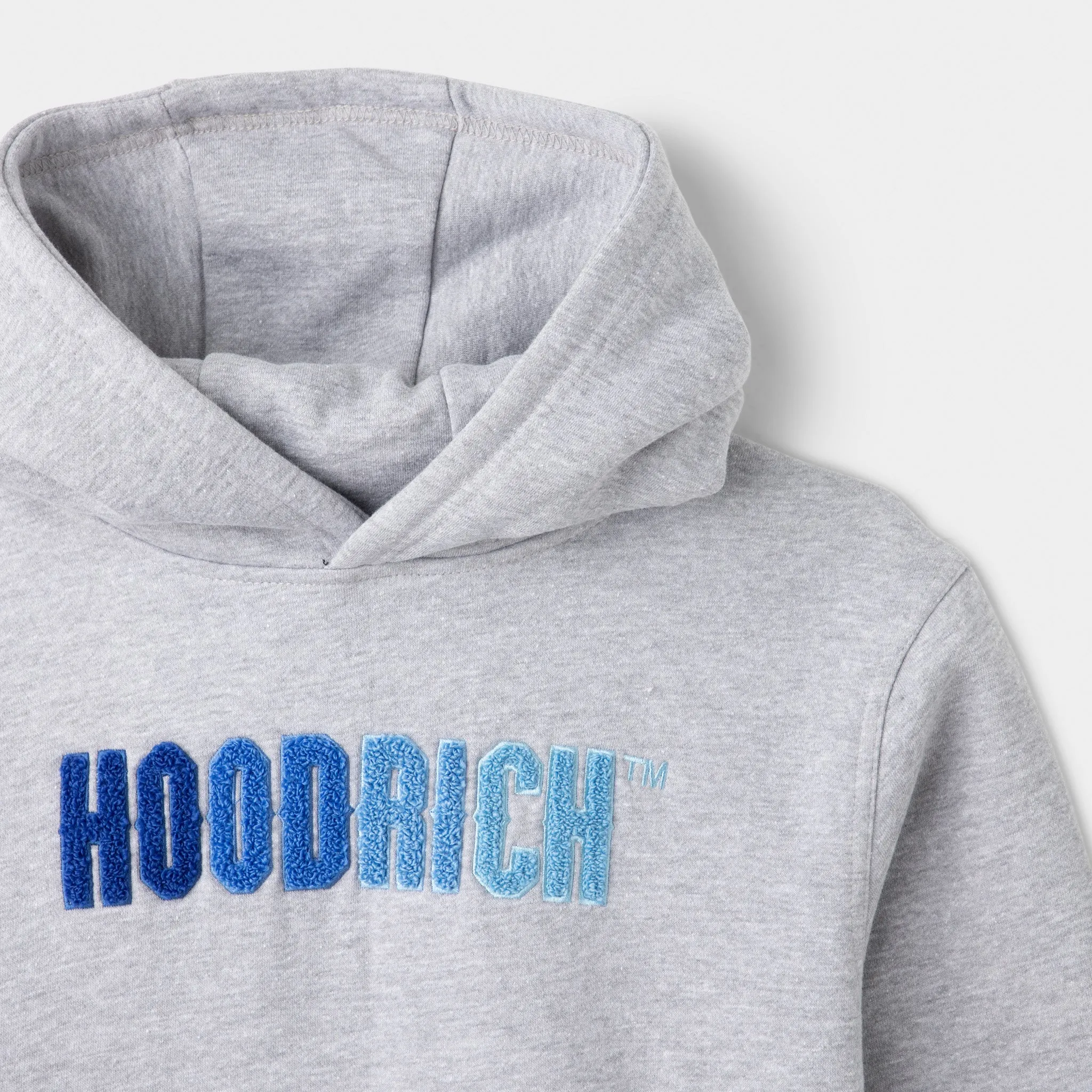 Hoodrich Junior Boys Tone V2 Pullover Hoodie Heather Grey / Blues