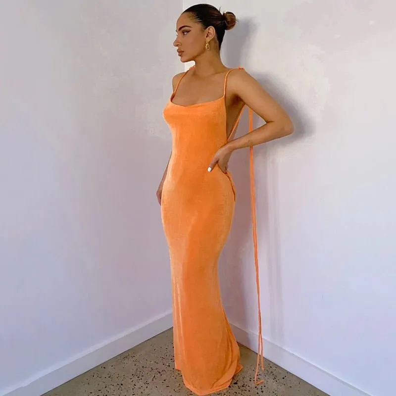 Jessica Backless Evening Dress