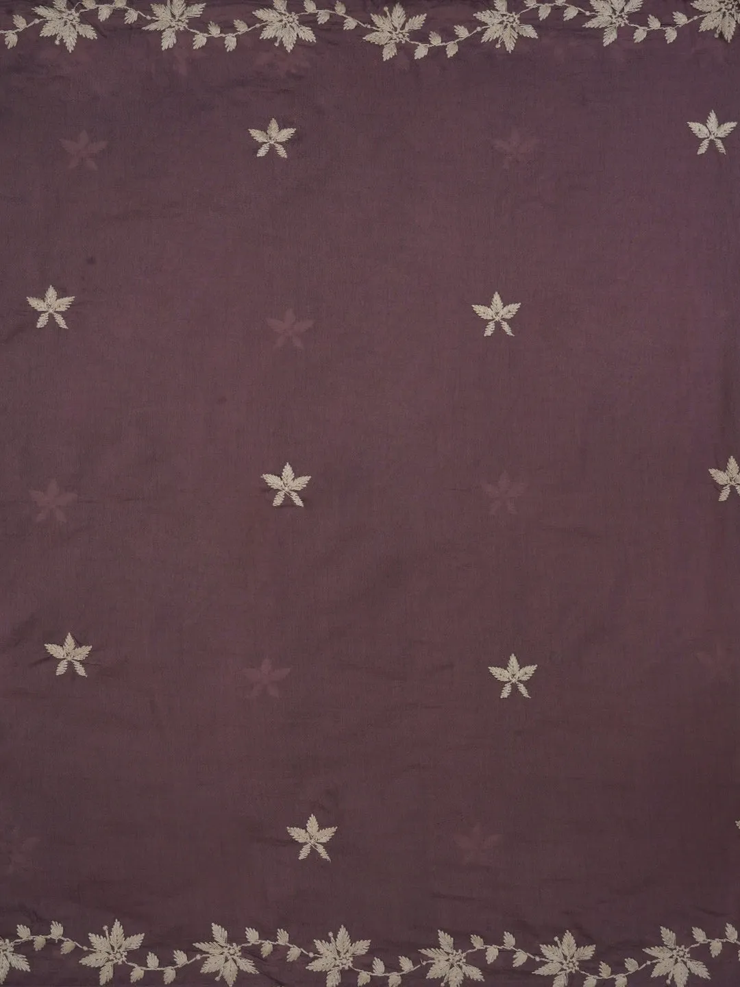 Lavender Unstitched Festive Embroidered Dress Material with Dupatta