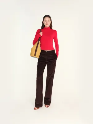 LETA - Low-rise straight-leg corduroy pants