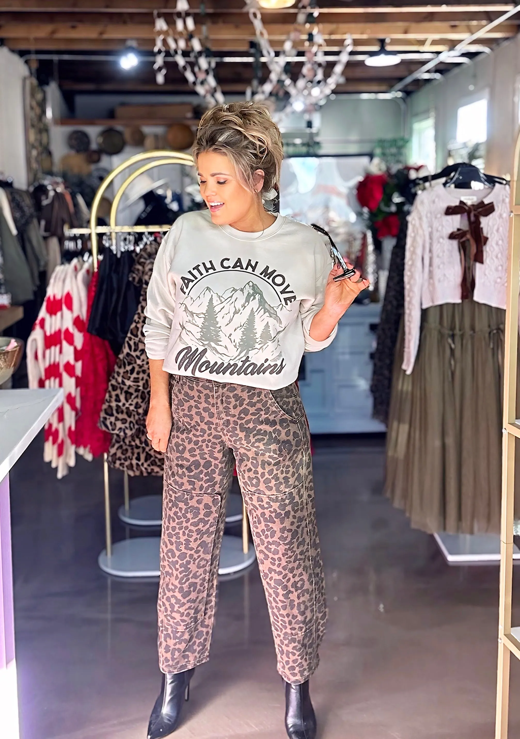 Liv Leopard Wide Leg Jeans