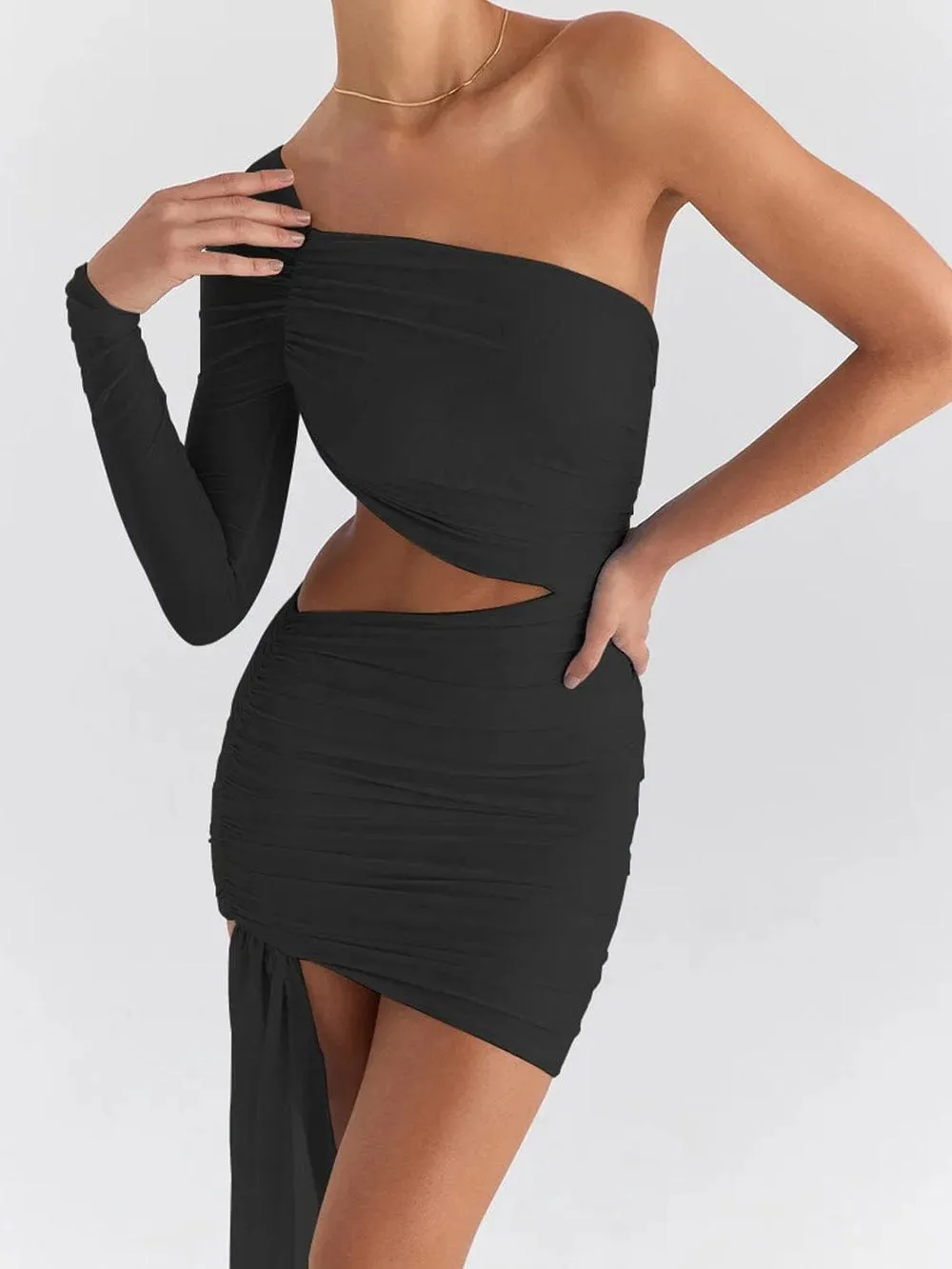 Melanie Hollow Out Backless Mini Dress