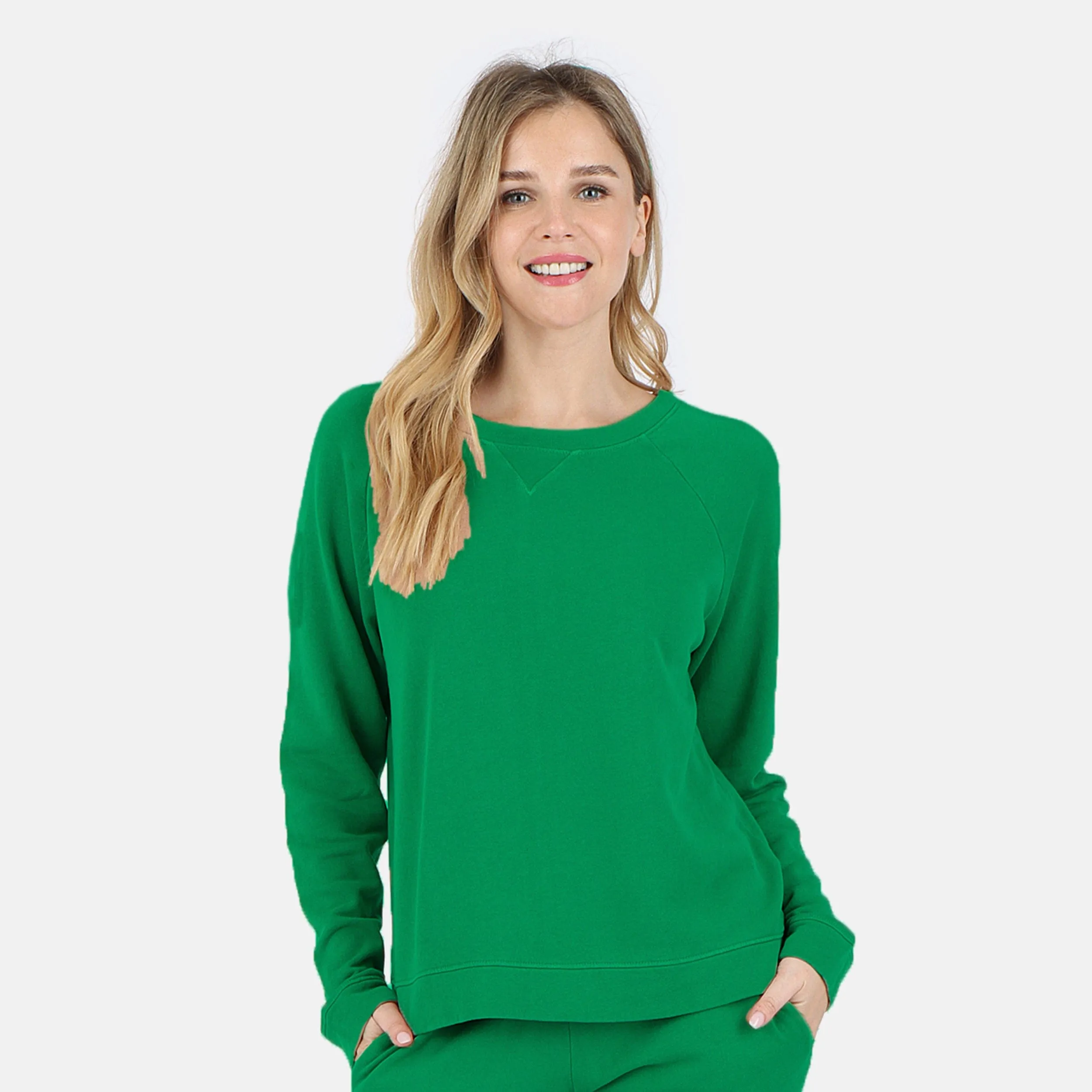 Melody Everyday Organic Cotton Pullover Sweatshirt - Tennis