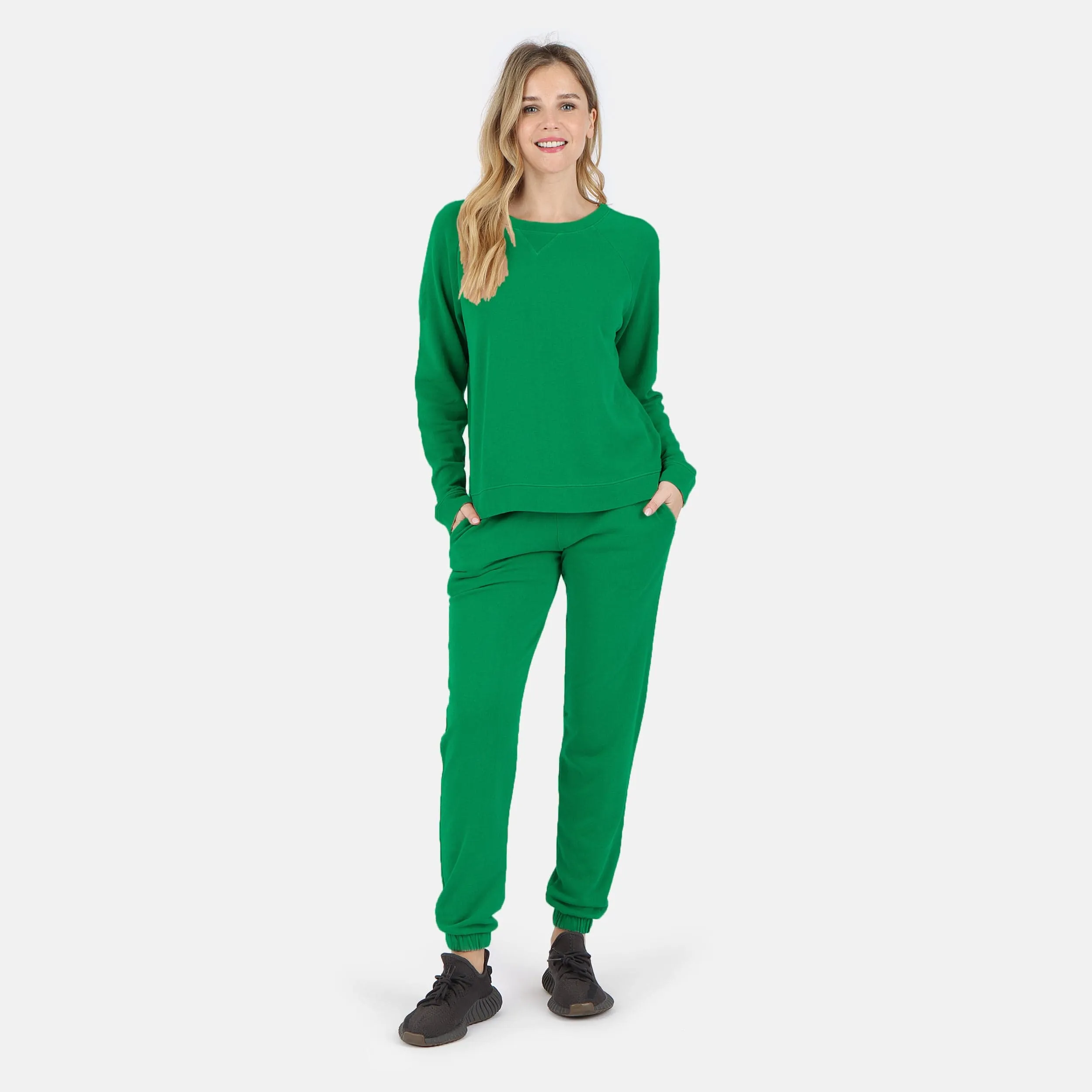 Melody Everyday Organic Cotton Pullover Sweatshirt - Tennis