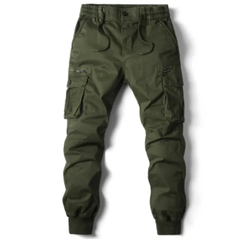 Men's Cargo Pants with Elastic Waistband and Pockets | Perfect for All Seasons