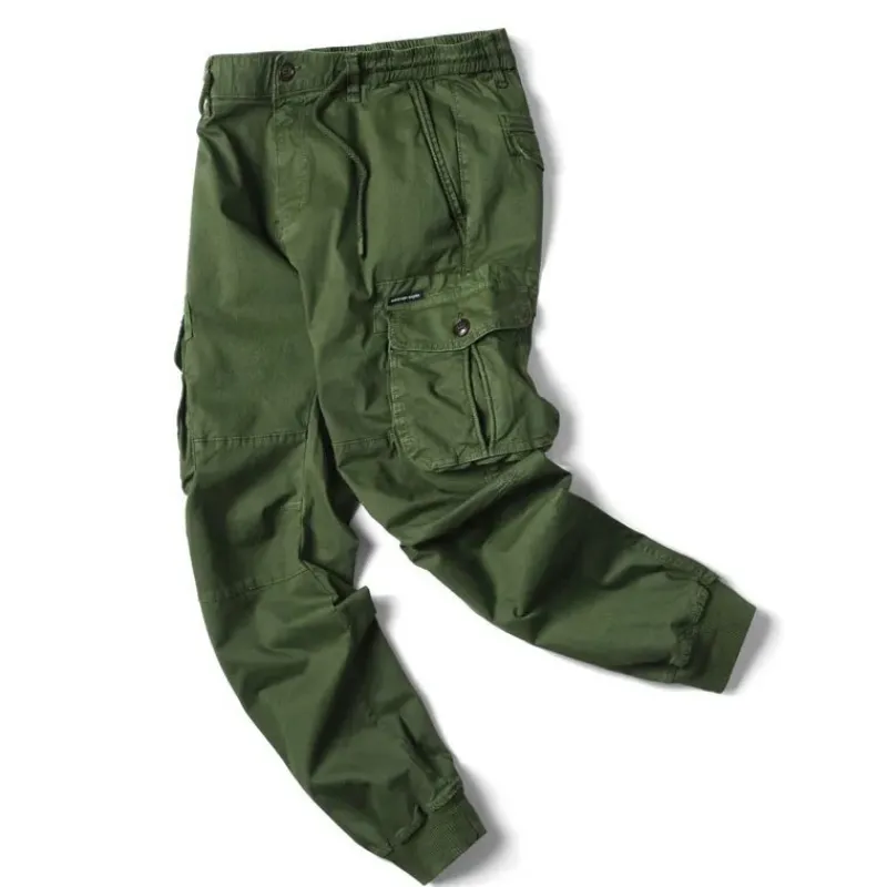 Men's Cargo Pants with Elastic Waistband and Pockets | Perfect for All Seasons