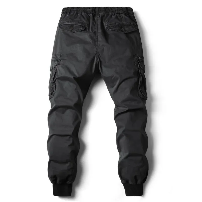 Men's Cargo Pants with Elastic Waistband and Pockets | Perfect for All Seasons