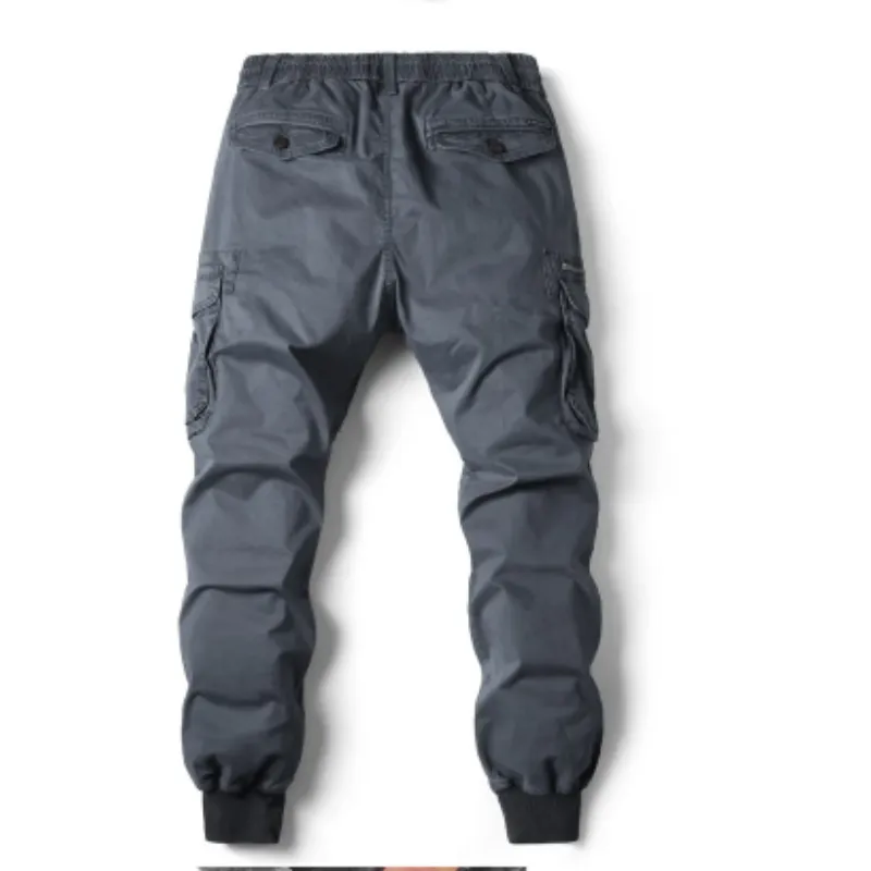 Men's Cargo Pants with Elastic Waistband and Pockets | Perfect for All Seasons