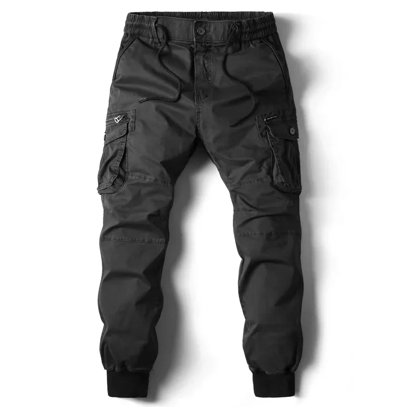 Men's Cargo Pants with Elastic Waistband and Pockets | Perfect for All Seasons