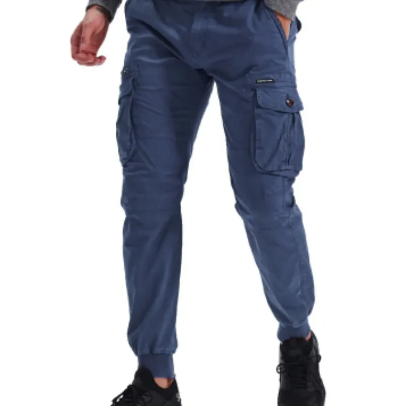 Men's Cargo Pants with Elastic Waistband and Pockets | Perfect for All Seasons