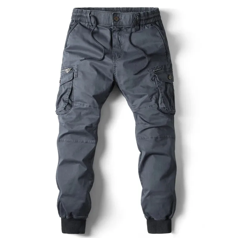 Men's Cargo Pants with Elastic Waistband and Pockets | Perfect for All Seasons
