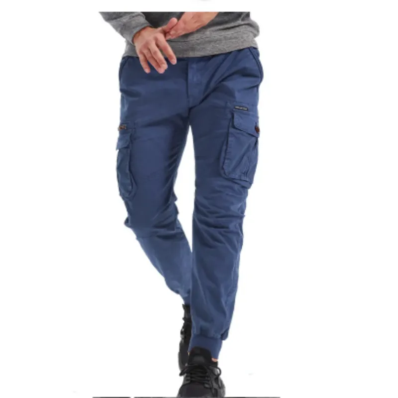 Men's Cargo Pants with Elastic Waistband and Pockets | Perfect for All Seasons