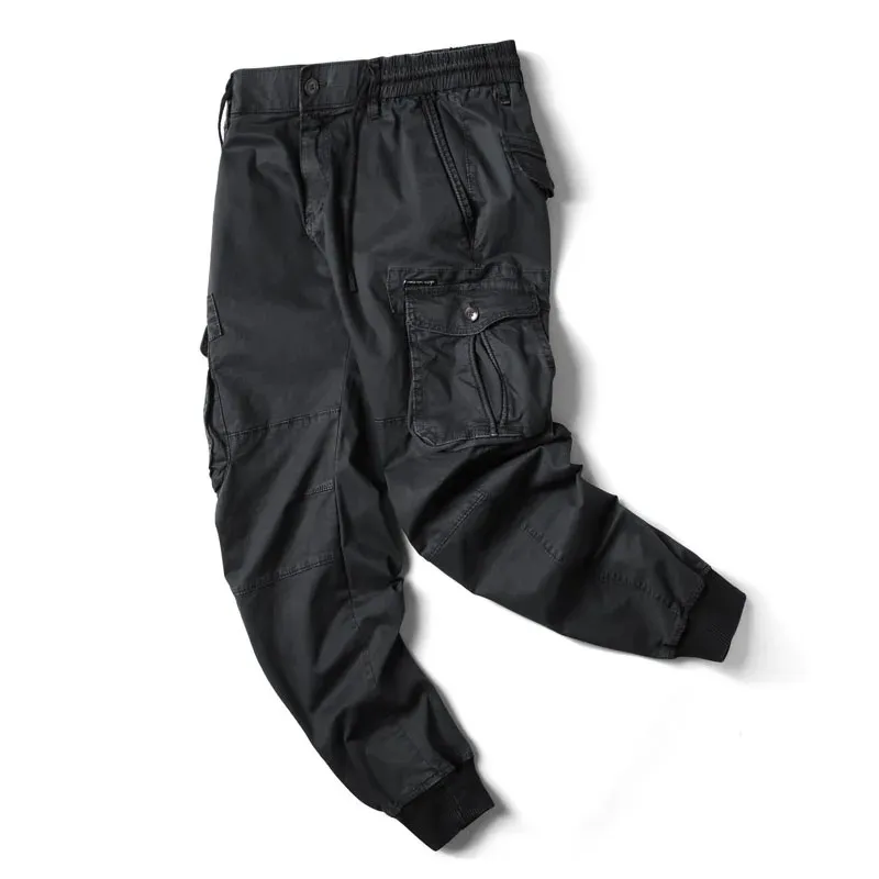 Men's Cargo Pants with Elastic Waistband and Pockets | Perfect for All Seasons