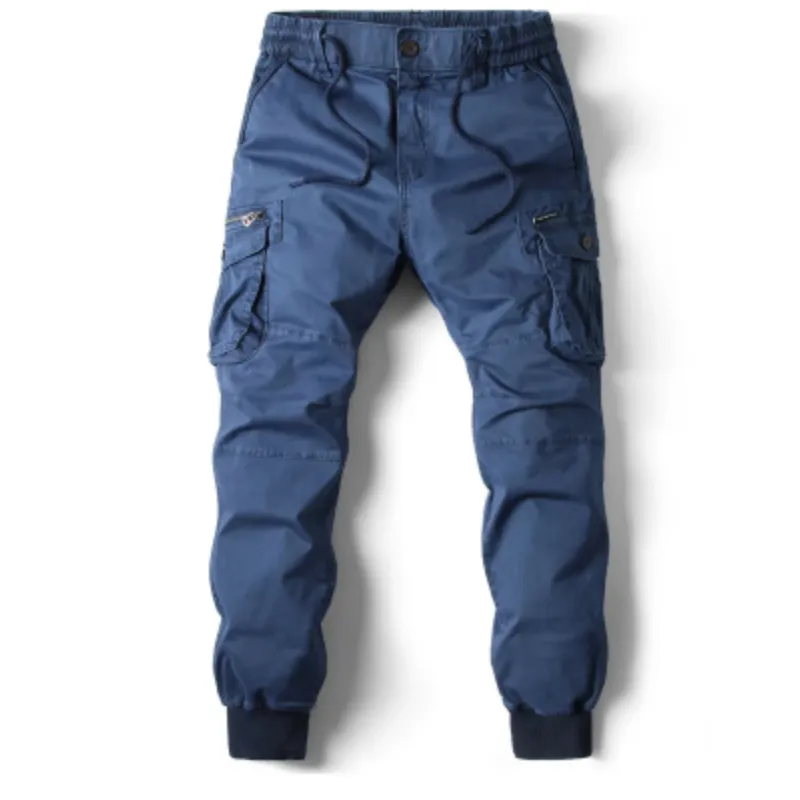 Men's Cargo Pants with Elastic Waistband and Pockets | Perfect for All Seasons