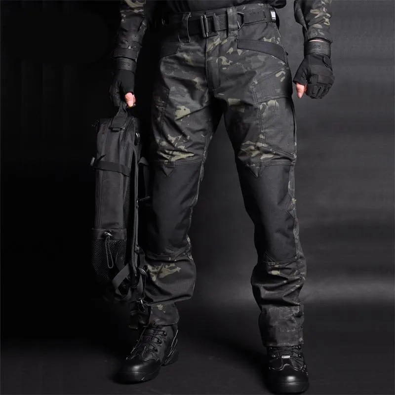 Men's Casual Loose Cargo Pants With Camouflage Print