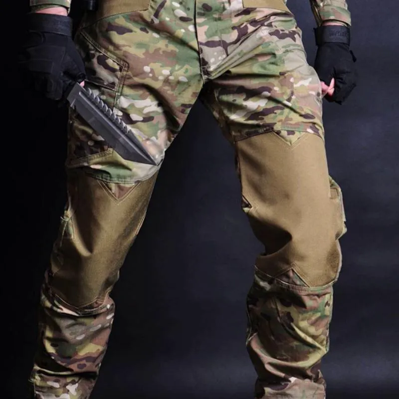 Men's Casual Loose Cargo Pants With Camouflage Print