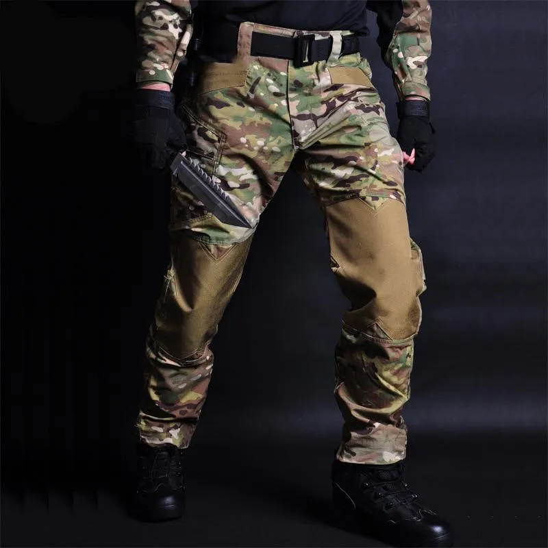 Men's Casual Loose Cargo Pants With Camouflage Print