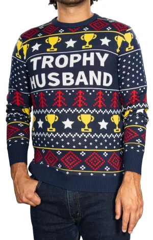 Men's JulesRoche Trophy Husband Funny Ugly Christmas Sweater