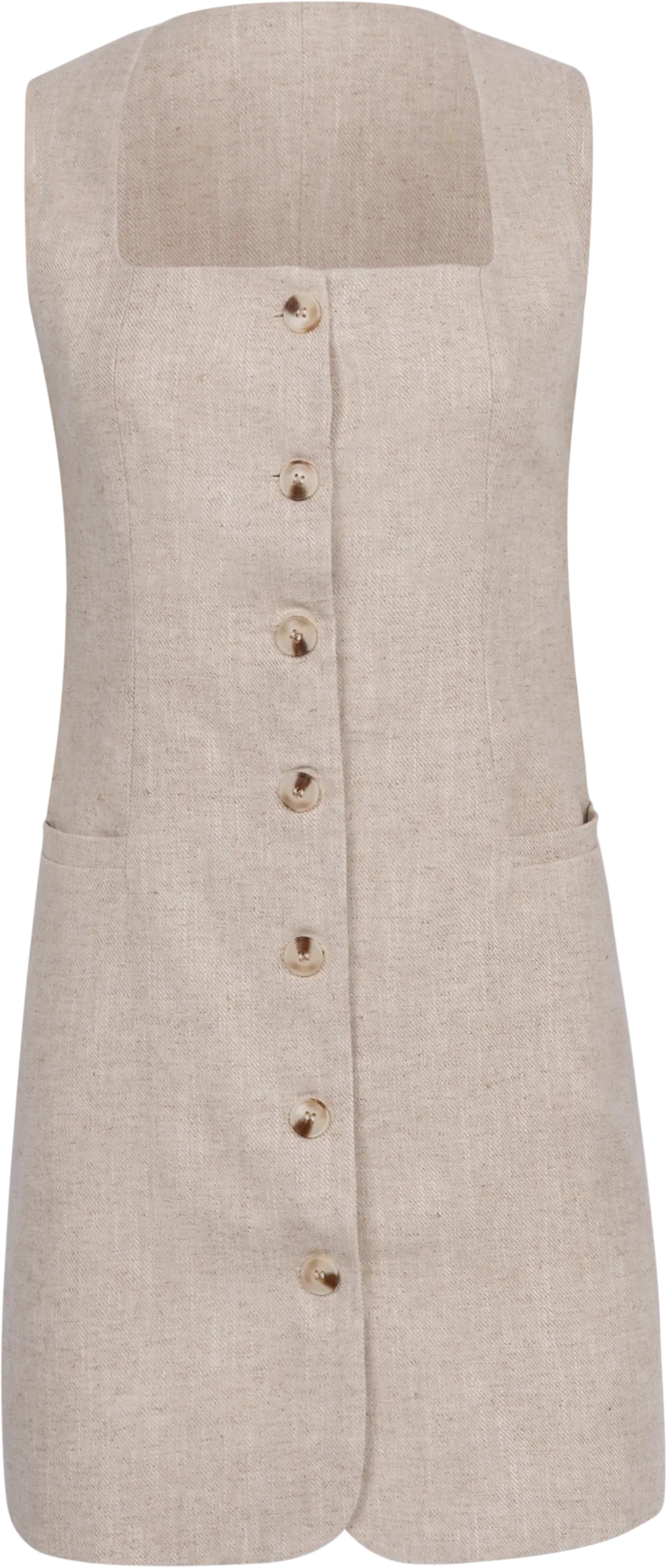 Mila Linen Mini Dress - Natural