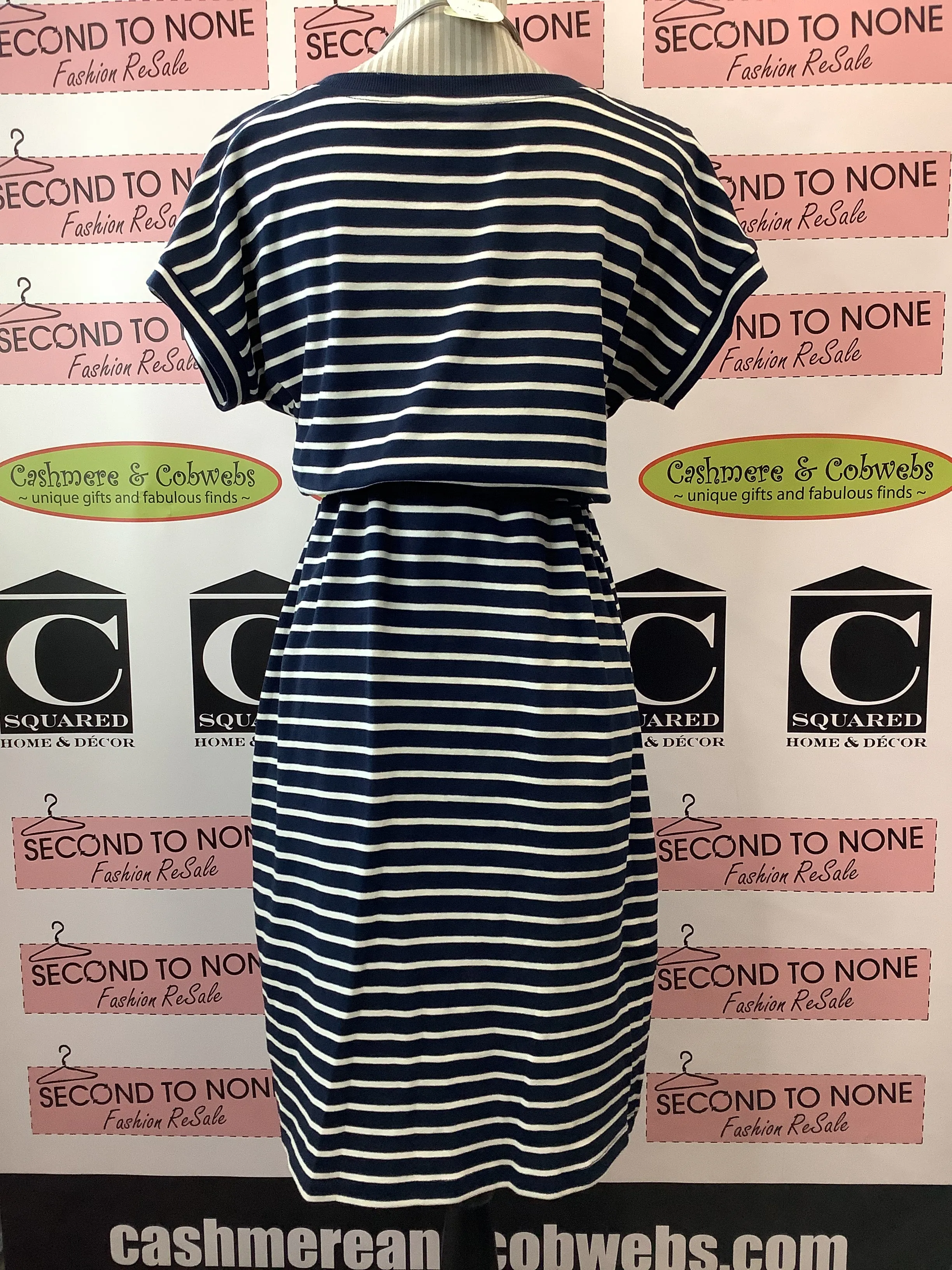 Navy Striped T-Shirt Dress (Only 2 Left!)