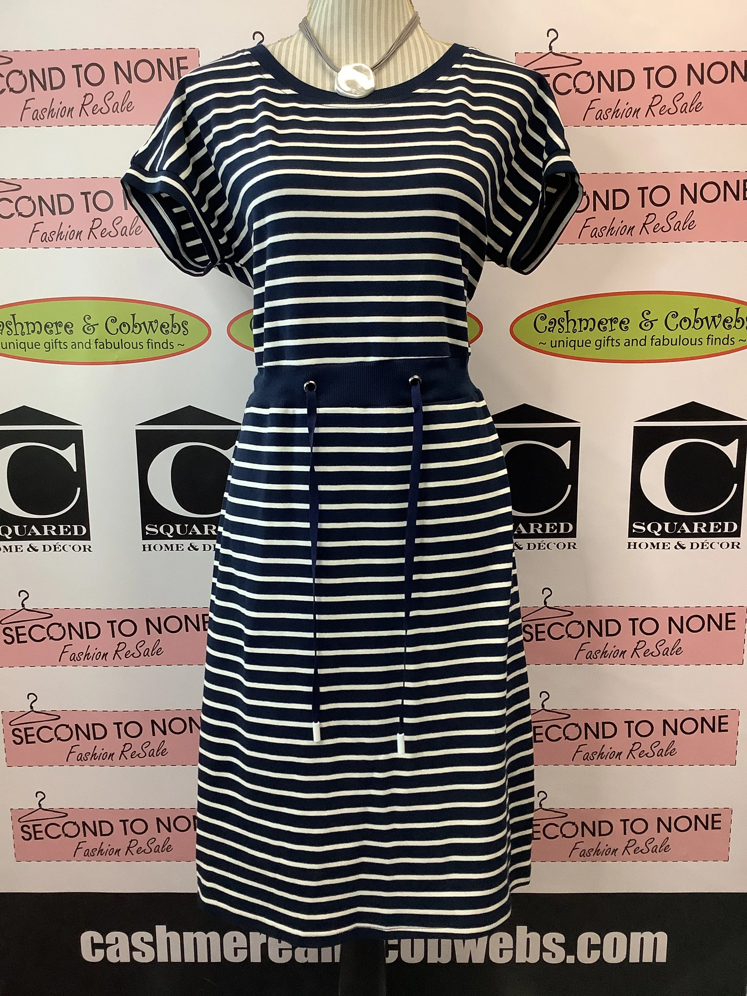 Navy Striped T-Shirt Dress (Only 2 Left!)