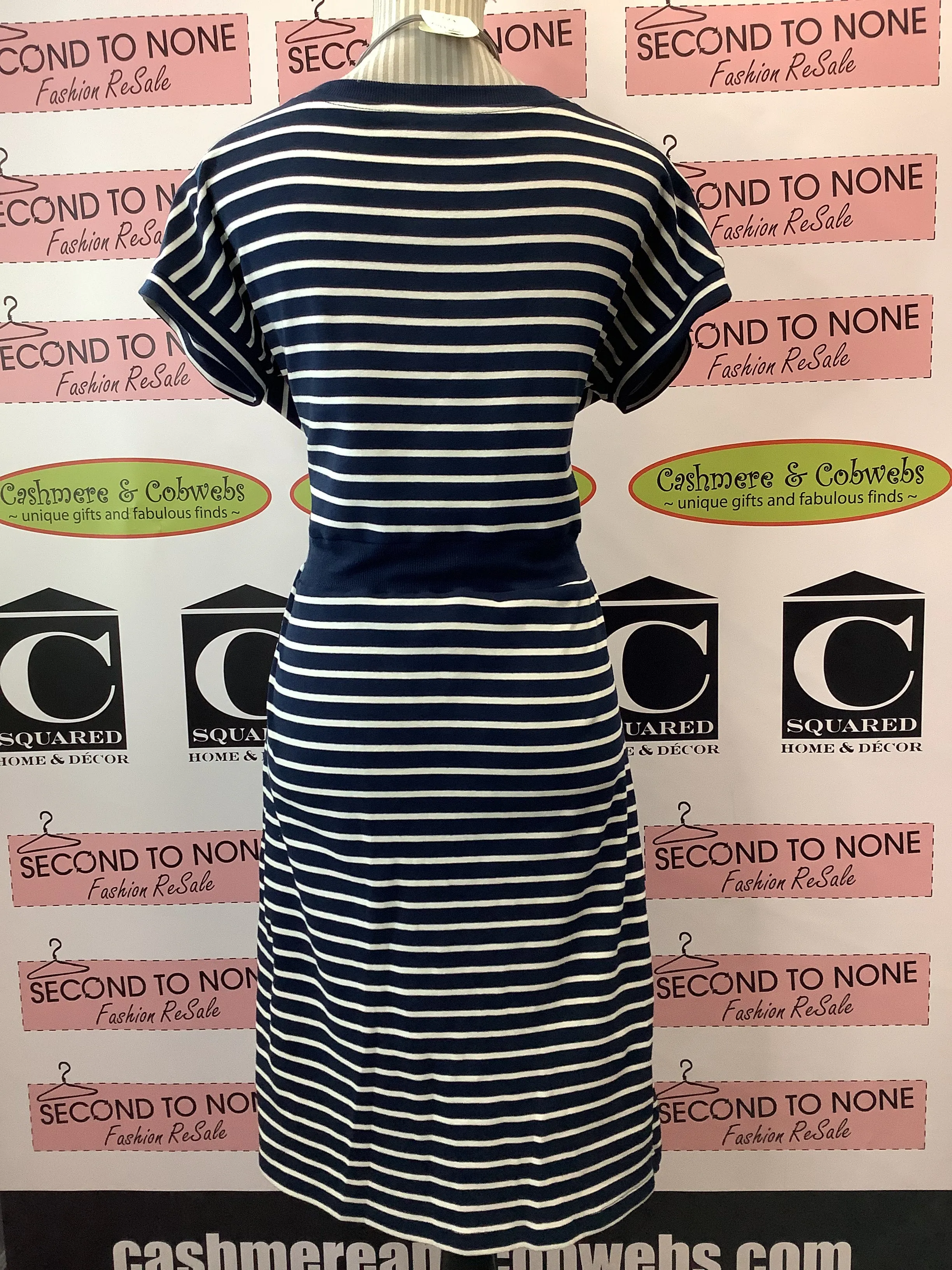 Navy Striped T-Shirt Dress (Only 2 Left!)