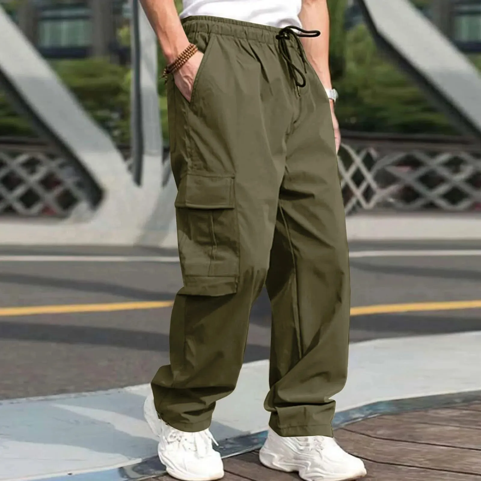 New OB GYM Multi-pocket Workwear Pants