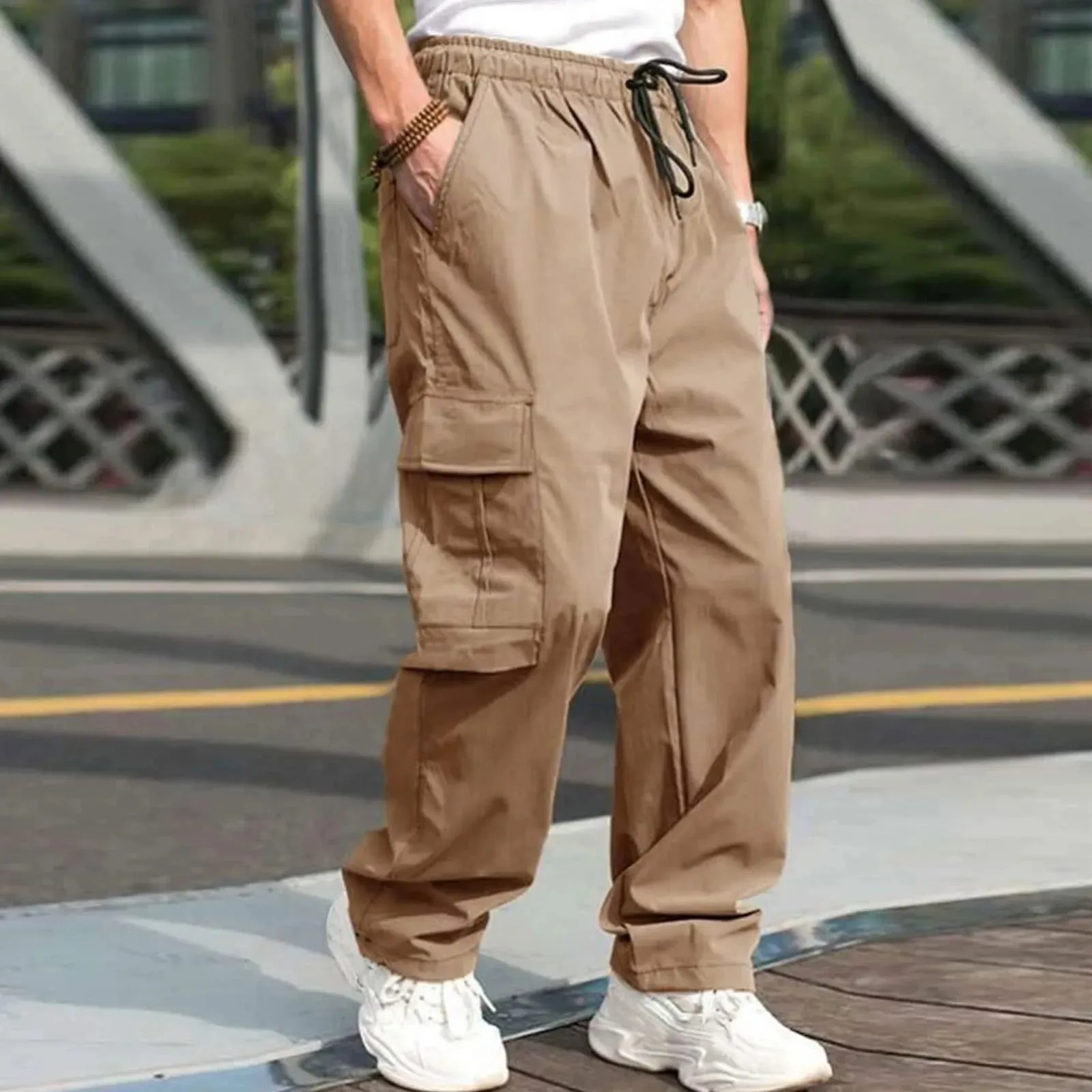 New OB GYM Multi-pocket Workwear Pants