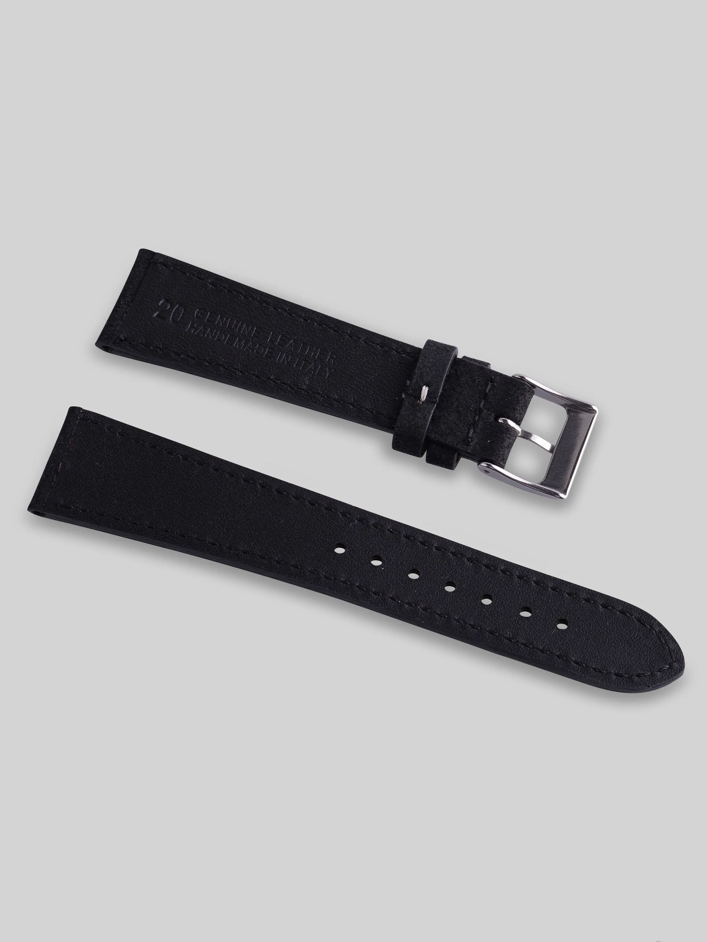 Nubuck Watch Strap - Noir