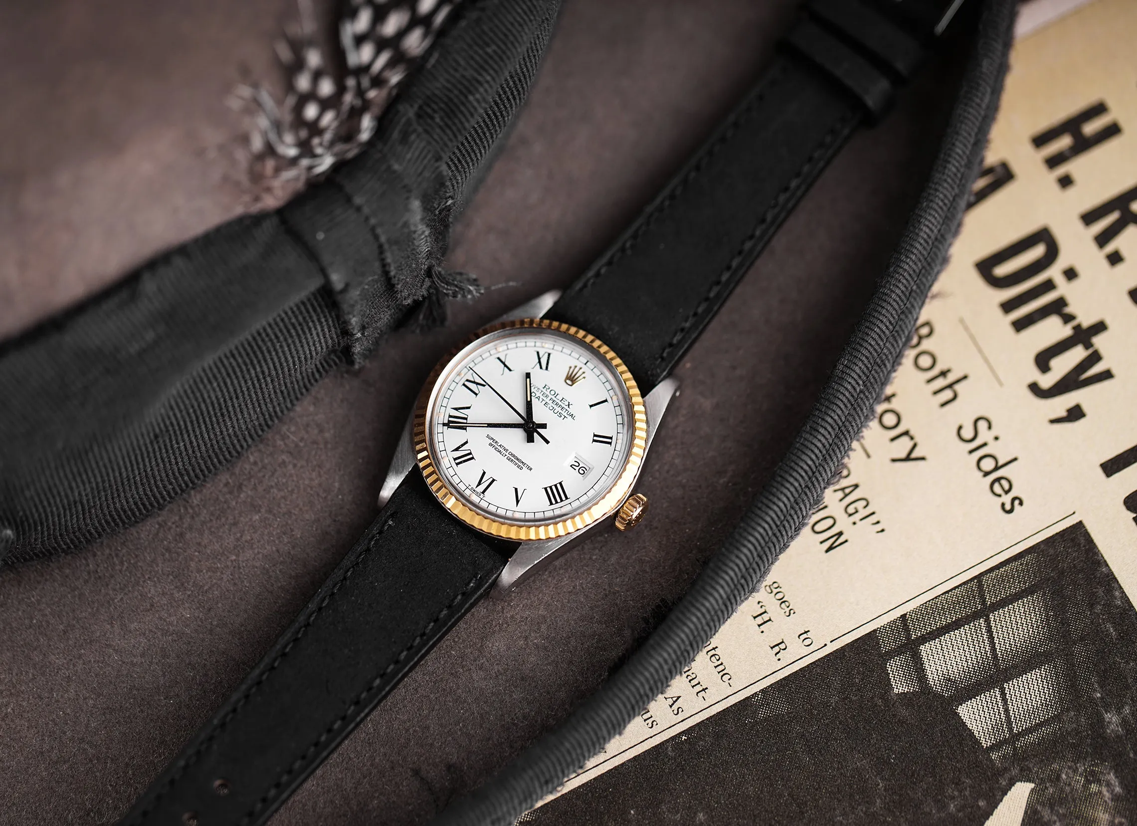 Nubuck Watch Strap - Noir