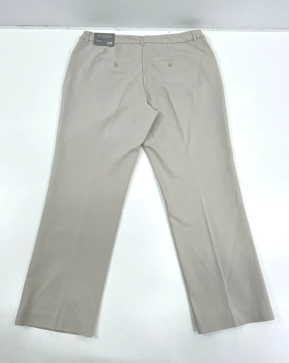 NWT Women's CJ Banks Classic Fit Straight Leg Khaki Dress Pants Slacks Size 18W
