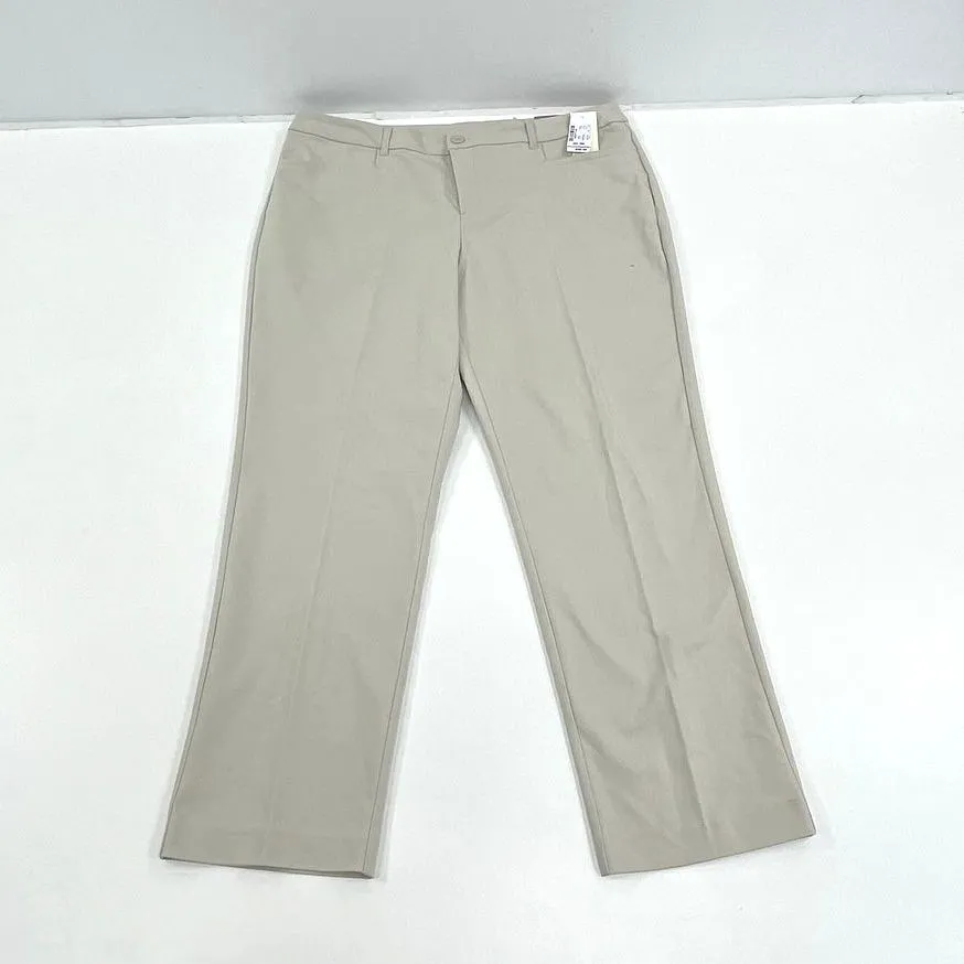 NWT Women's CJ Banks Classic Fit Straight Leg Khaki Dress Pants Slacks Size 18W