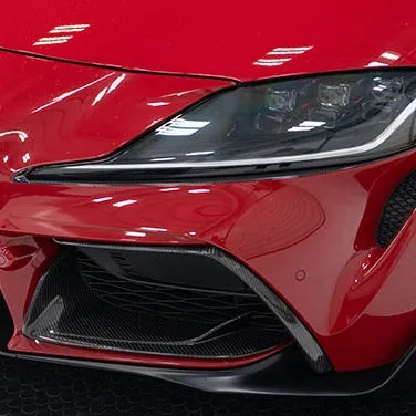 OLM LE Dry Carbon Fiber Front Side Bumper Covers | 2020  Toyota GR Supra