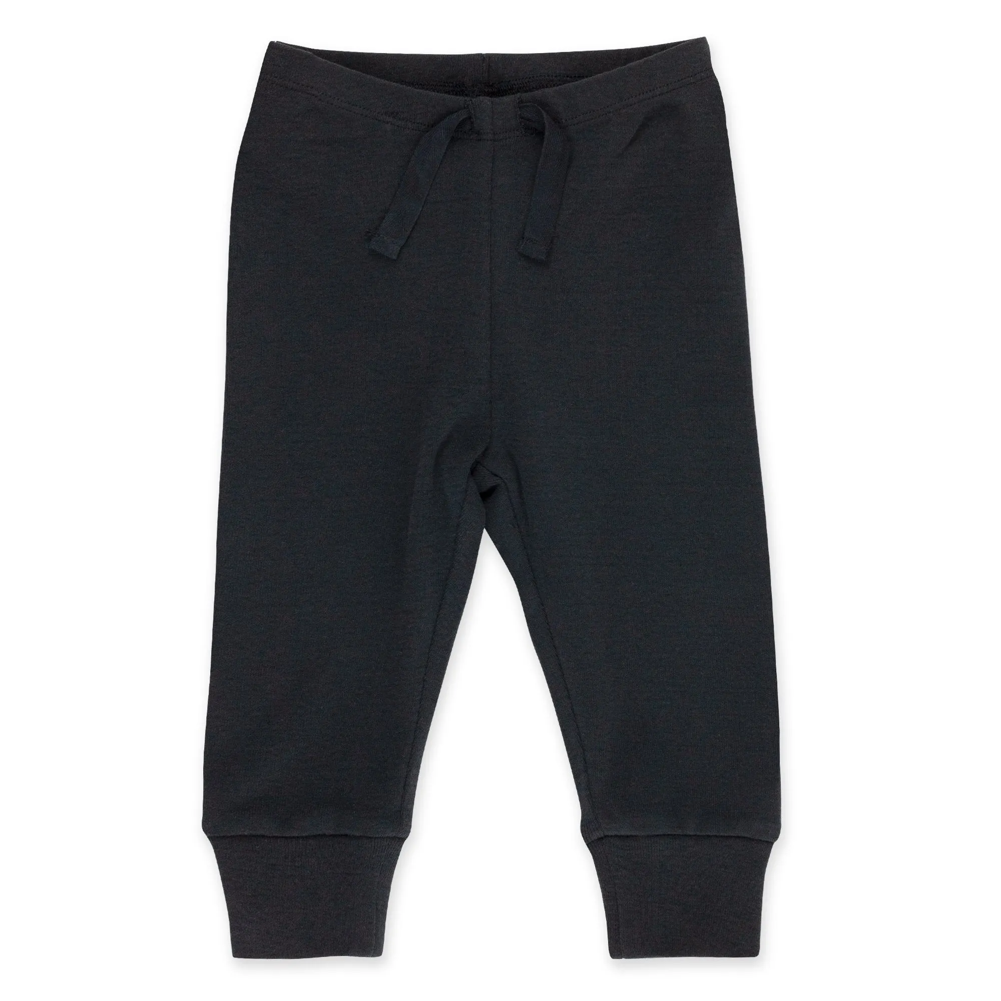 Organic Cotton Rib Jogger Pant - Black