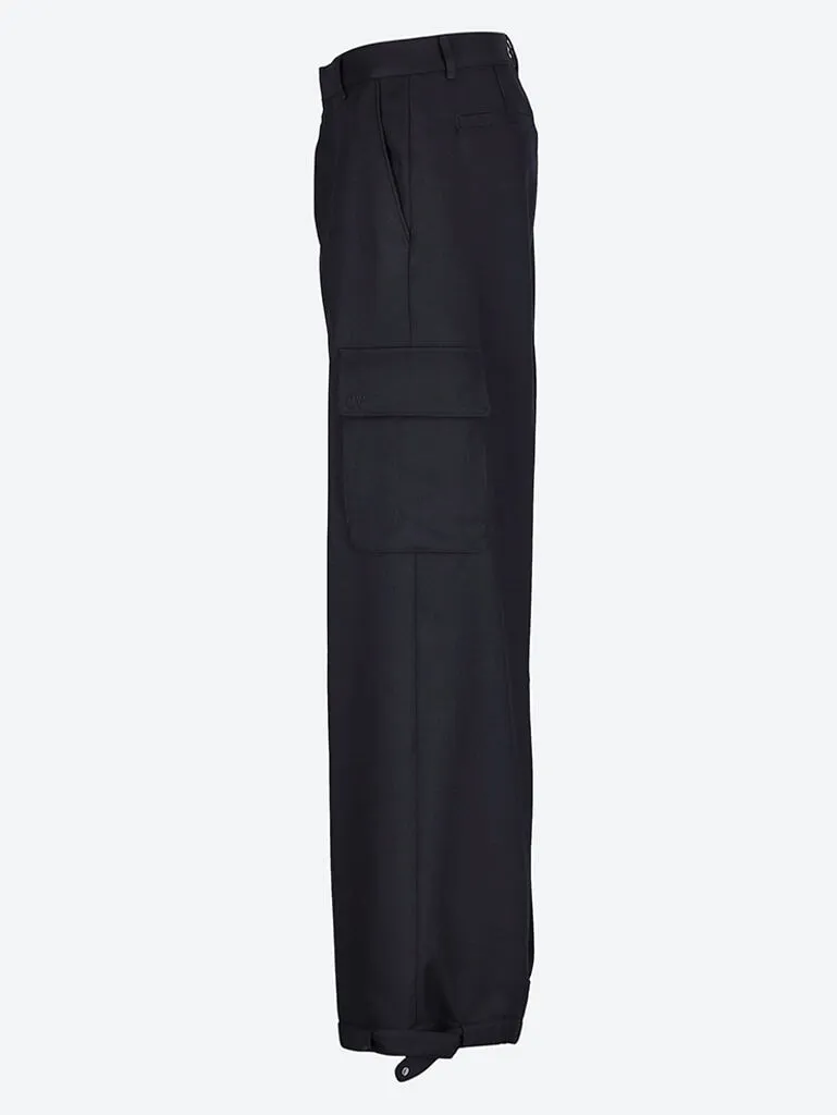 Ow emb drill cargo pants